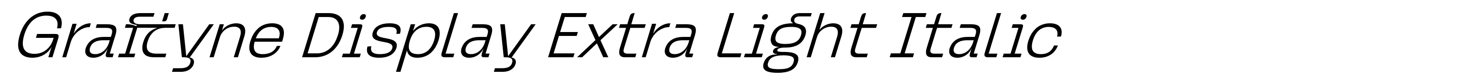 Graftyne Display Extra Light Italic